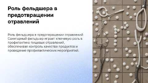 Роль санитарного фельдшера в профилактике пищевых отравлений