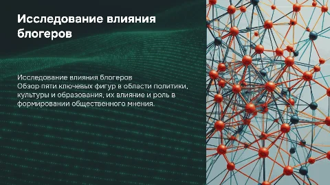 Анализ 5 блогеров в политике, культуре и образовании