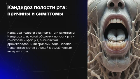 Кандидоз слизистой оболочки полости рта