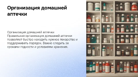 организация домашней аптечки