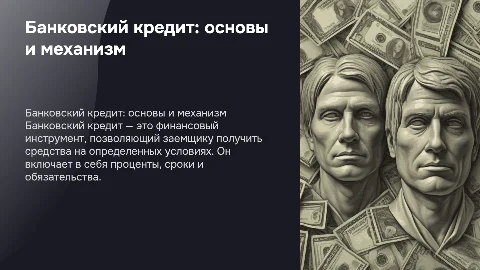Банковский кредит. Как работает?