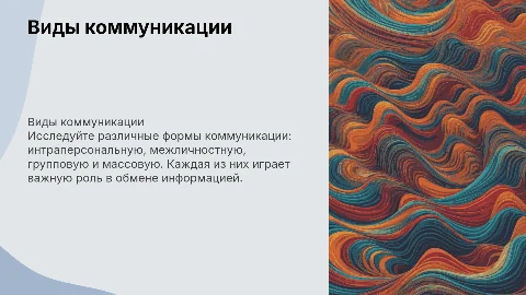 Виды коммуникации: интраперсональная, межличностная, групповая