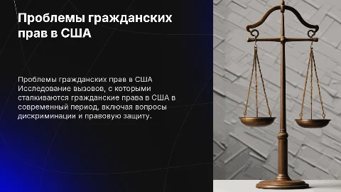 Проблемы обеспечения гражданских прав в США в Новейшее время