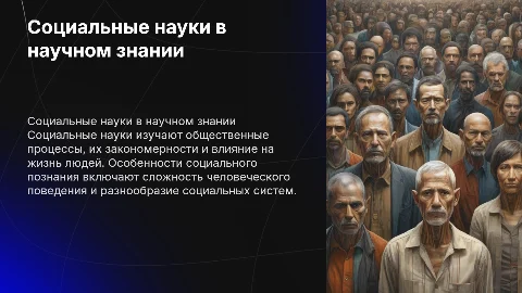 Социальные науки в системе научного знания и их особенности