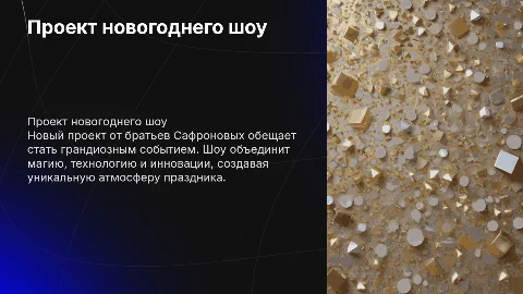 Презентация новогоднего шоу «Братья Сафроновы»