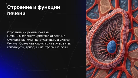 Строение и функции печени: гепатоциты и триады