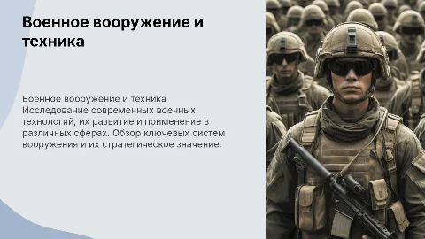 Военное вооружение и техника
