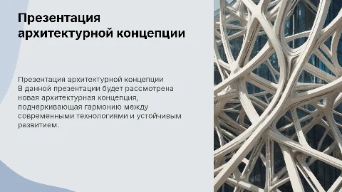 Презентация архитектурной концепции