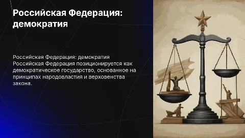 Презентация о Российской Федерации как демократическом государстве