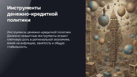 Денежно-кредитные инструменты регионально-экономической политики