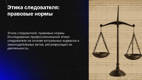 Этика следователя: акты и кодексы профессиональной деятельности