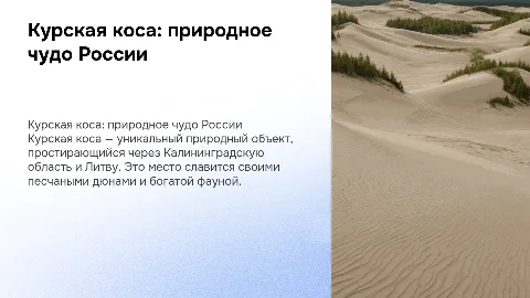 Курская коса в Калининградской области