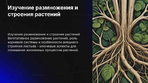 Изучение вегетативного размножения растений и корневой системы