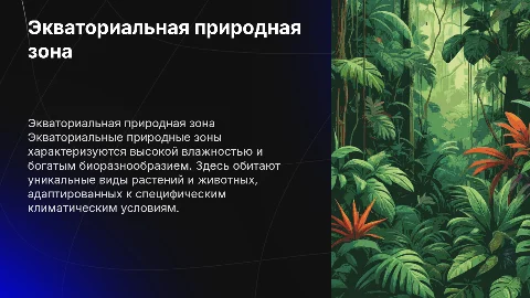 презентация об экваториальной природной зоне