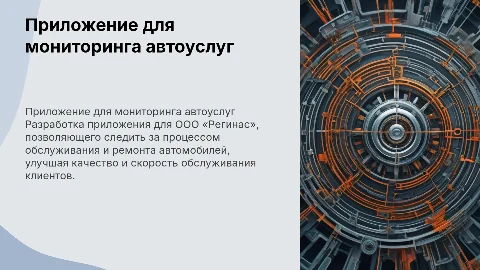 Разработка клиентского приложения для мониторинга автоуслуг