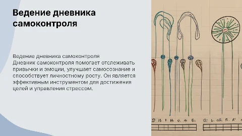 ведение дневника самоконтроля
