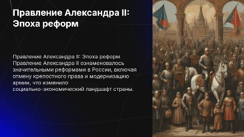 Правление Александра II. Основные изменения