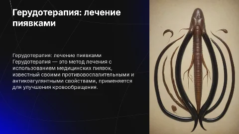 Герудотерапия