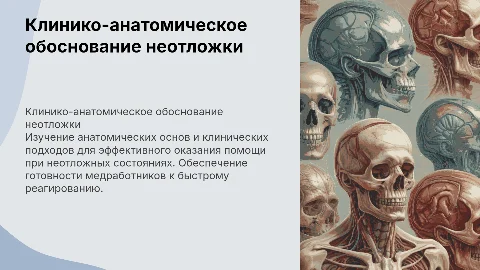 Клинико-анатомическое обоснование медицинских пособий