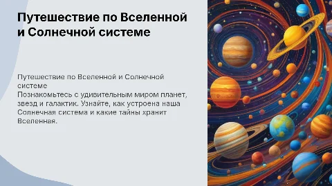 Вселенная и солнечная система 4 класс
