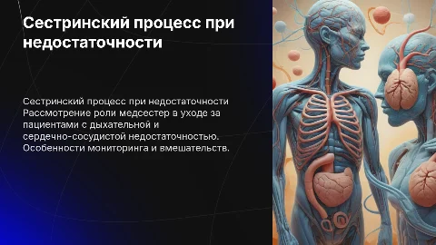 Сестринский процесс при дыхательной и сердечно сосудистой недостаточности