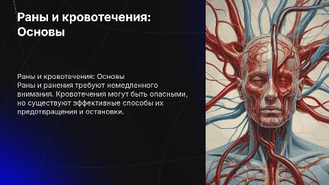 Раны и ранения, кровотечения(виды,способы предотвращения)