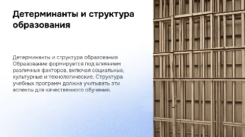 детерминанты содержания образования и принципы его структурирования