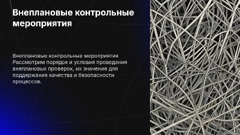 5. Порядок проведения внеплановых мероприятий по контролю