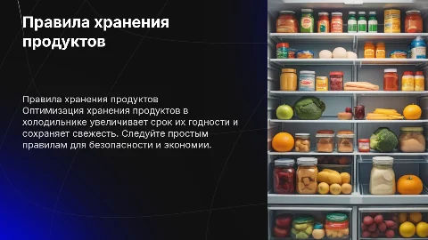 Правила хранения продуктов в холодильнике