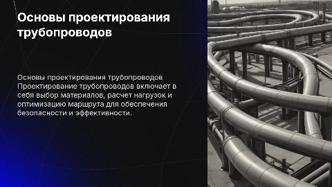 Проектирование трубопроводов