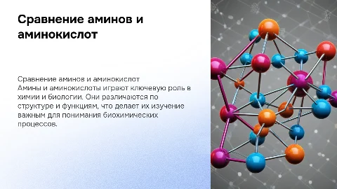 Сравнить амины и аминокислоты