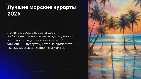 Куда поехать на море в 2025