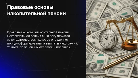 Правовые основы накопительной пенсии в РФ