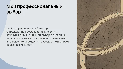 мой профессиональный выбор