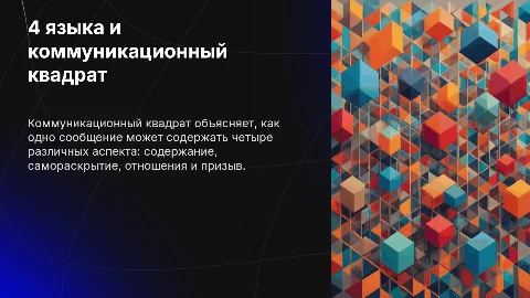 Четыре языка коммуникационного квадрата