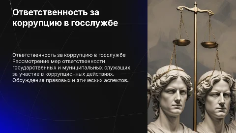Ответственность государственных служащих за коррупцию