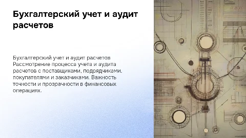Бухгалтерский учет и аудит расчетов с поставщиками и подрядчиками
