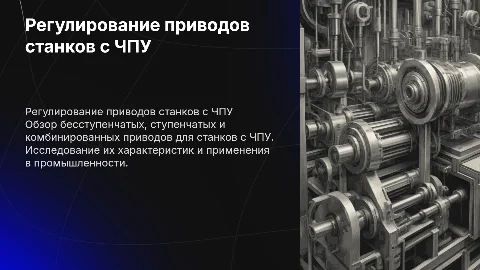 Регулирование приводов станков с ЧПУ: бесступенчатые и ступенчатые