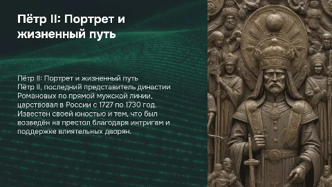 Пётр II: Портрет и основные идеи правления