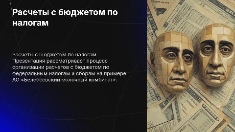 Организация расчетов с бюджетом по федеральным налогам