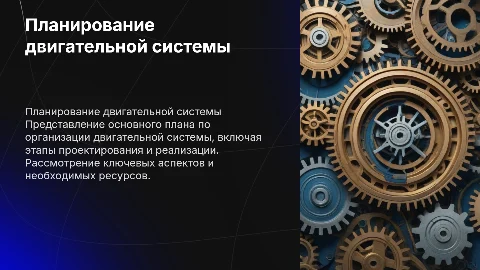 План организации двигательной системы