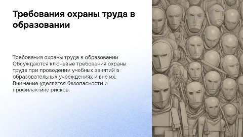 Требования охраны труда при учебных занятиях в организациях