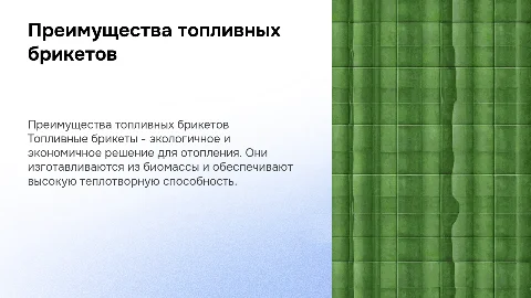 Топливные брикеты