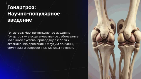 Гонартроз научно-популярно