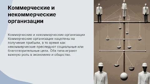 Коммерческие и некоммерческие организации