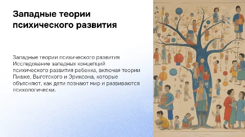 Презентация о западных концепциях психического развития ребенка