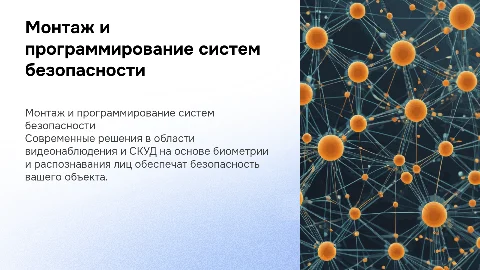 Монтаж и программирование систем безопасности с биометрией