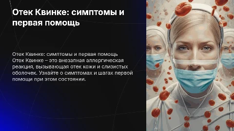 Отек Квинке: симптомы и первая помощь