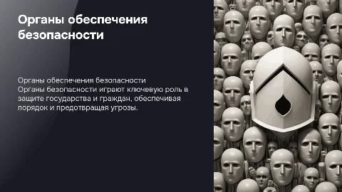 Органы обеспечения безопасности
