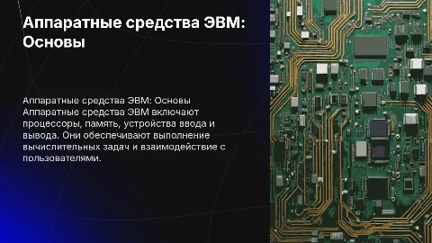 Аппаратные средства ЭВМ